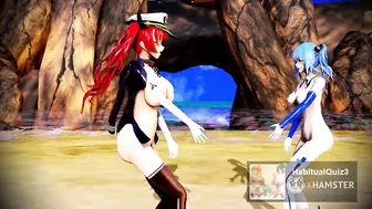 mmd r18 kancolle bitch commander Honolulu and St. Louis 3d hentai