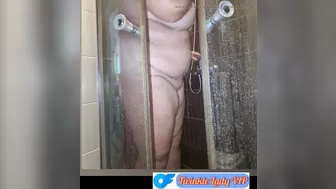 Fat Mature Granny Mom is getting fully naked. She takes a shower and the fat body is a big boner.