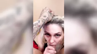 Dirty Slut Slobbering on Cock