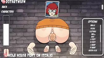 Velma Bondage Stuck In A Wall - Hole House