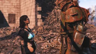 The brunette Alice got pregnant from the brute Strongman | fallout 4 - Anime Porno Games