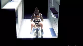 Attack On Titan Hentai - Sasha recorded while peeing