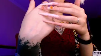 hands with long nails worship