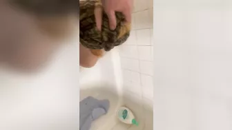 Submissive slut degraded. Piss slapped and spit on.