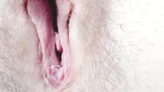 gape farting hairy pussy and asshole show close up
