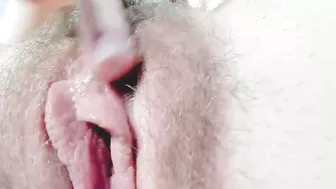 gape farting hairy pussy and asshole show close up