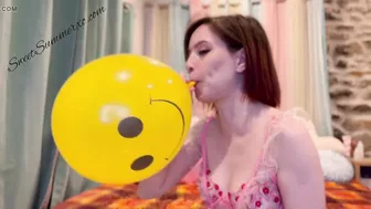 Looner Girl Pops Balloons in Lingerie