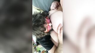 Sucking on big beautiful BBW tits!