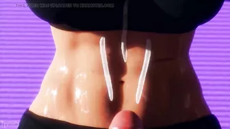 Cumming All Over Pharahs Perfect Abs