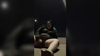 Bbw Solo Outdoor Public Vibrator Cum