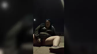 Bbw Solo Outdoor Public Vibrator Cum