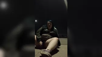 Bbw Solo Outdoor Public Vibrator Cum