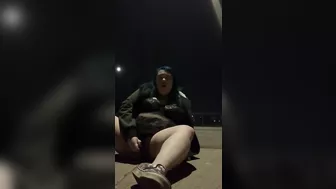 Bbw Solo Outdoor Public Vibrator Cum