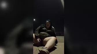 Bbw Solo Outdoor Public Vibrator Cum