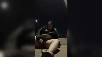 Bbw Solo Outdoor Public Vibrator Cum