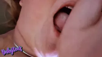 Cumshot in miss MILF's mouth