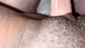 Closeup, Creaming his white Dick with my wet ebony pussy