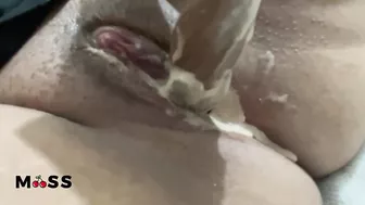 Fucking with a chocolate popsicle inside my tight pussy