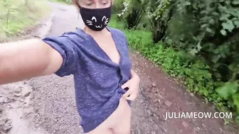 I flash boobs on a rural road