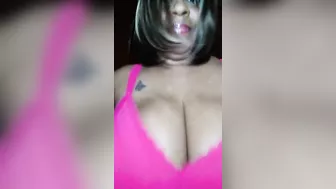 Bouncing Boobs in Pink Bra