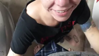 Grunge GF Garage POV Blowjob Facial PREVIEW