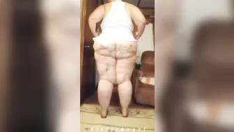 BBW Fat Ass Strip Down