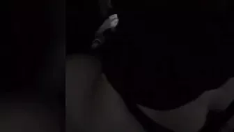 Slut cumming on the dick inside the car