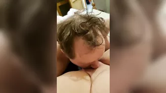 Licking her wet juicy pussy