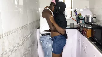 Big Ass Babe Getting Fucked On The Kitchen Counter By Her Big Dick Boyfriend