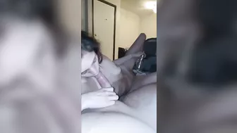 Sucking his dick while I play with myself ????❤️