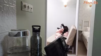 Behind The Scenes Of Sexy Brunette In Seamless Black Pantyhose Filming