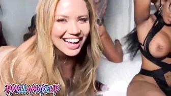I called my friends and some friends for a hot orgy at the end of a little party in Rio de Janeiro my big pussy rolled in their mouths