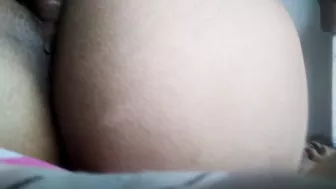 filming myself with my lover fuking me rough no condom in sexy positions excited for being creampied