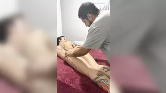 Passing cream on my hot married friend tattooed and sucking the hottie's ass Finger Job colorful friendship