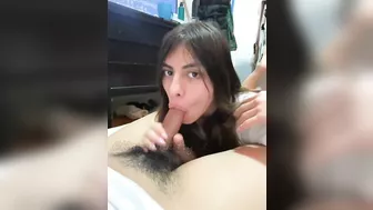 teen trying not to get caught sucking big dick