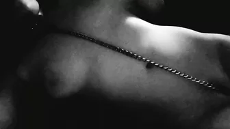 Masturbating with a dog chain