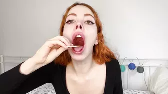 THROAT GAGGING WITH TONGUE DEPRESSOR - teaser