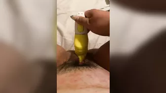 Girl Gets a Vibrator Deep in Her Dripping Pussy