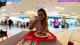 Public CumOmlette eating in a restaurant with a LOAD of fresh CUM (SORT)