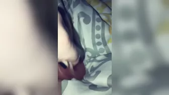 Discretely fucking myself in my besties bed during a sleepover