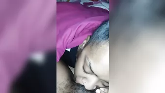 Piscean Milf caressing tight pussy with her tongue