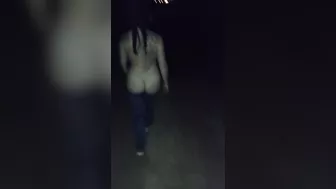 Step son dares Step Mom get nude in fields near home