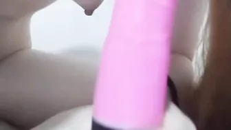 I have a crazy desire to see if this new dildo enters my pussy since I have it very closed and it hurts a little