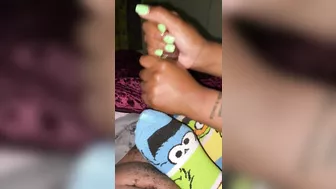 Big cumshot all over her socks hand an sockjob