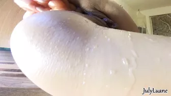 Anal Golden Unicorn Dildo did its Job - Ultra Close Up Pov Squirt