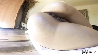 Anal Golden Unicorn Dildo did its Job - Ultra Close Up Pov Squirt