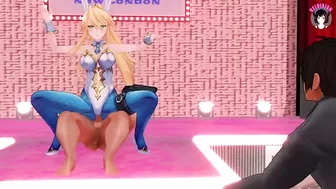 Slut Fucking In Cowgirl Pose On Stage To Music (3D HENTAI)