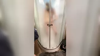 Shower after a long hard day of fucking