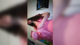 Hairy Pussy Onlyfans Fetish PAWG PinkMoonLust gets Dressed in a Cute Hot Pink Candy Striped Dress Up