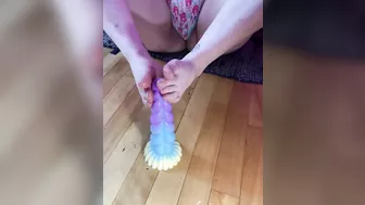 Foot job on Bad dragon